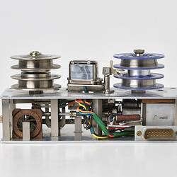 Small metal box with two reels.