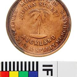 Token - 1 Penny, Morrin & Co, Auckland, New Zealand, circa 1858
