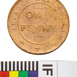 Token - 1 Penny, Whitty & Brown Mint, Sydney, New South Wales, Australia, circa 1860