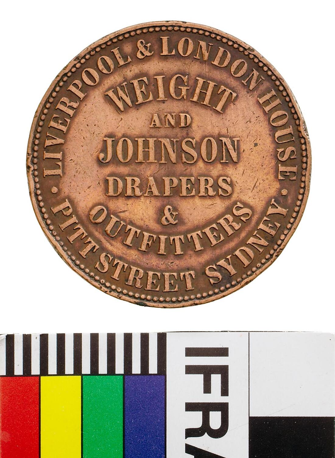 Token 1 Penny, Weight & Johnson, Drapers & Outfitters, Sydney, New