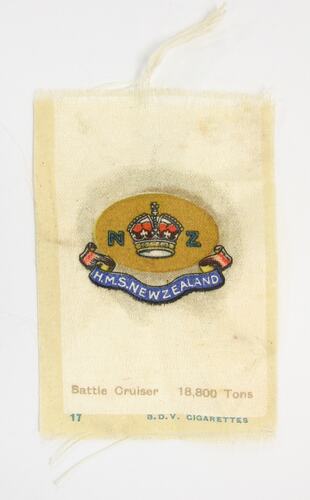 Silk Cigarette Card - HMS New Zealand