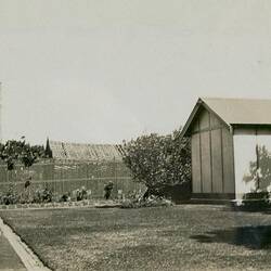Photograph - Engineer's Residence, Side Garden & Garage, Spotswood Pumping Station, Victoria, circa 1940