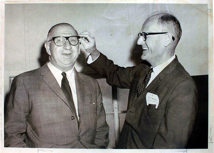 Photograph - Studio Proof of Premier Bolte & HP Weber at the Official Opening of the Sunshine Foundry, 16 Nov 1967