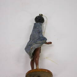 Indian Figure - Man Carrying a Black Vessel, Clay, circa 1866