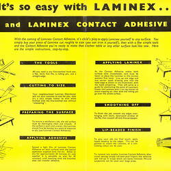 Trade Literature - Laminex Pty Ltd, Adhesives, 1965, Pages 2 & 3