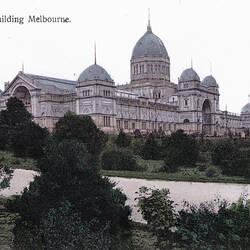 Postcard - South West Facade, Exhibition Building, Melbourne, circa 1905