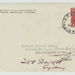 Envelope - Telegram, to Robert Salter, 2nd Sep 1938
