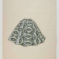 Artwork - Design for Textiles, Skirt, Boomerangs, Green & White, circa 1946-1954