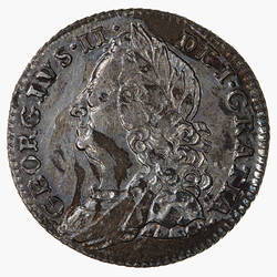 Coin - Sixpence, George II, Great Britain, 1757 (Obverse)