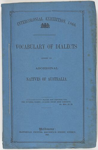 Book - Vocabulary of Dialects 1867