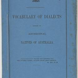 Book - Vocabulary of Dialects 1867