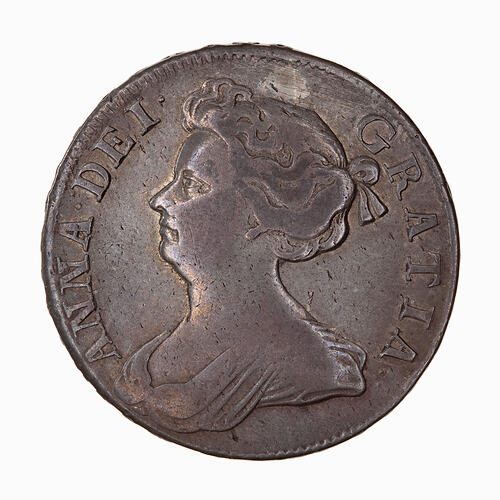 Coin - Halfcrown, Queen Anne, Great Britain, 1709 (Obverse)
