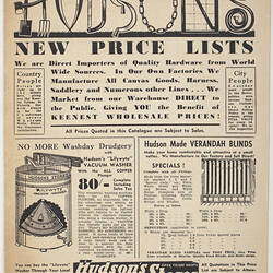 Hudson's Price List (1940)