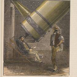 Engraving - The Great Melbourne Telescope, Melbourne Observatory, South Yarra, Victoria, 1874