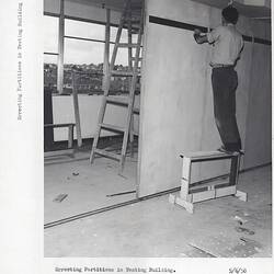 Photograph - Kodak, 'Erecting Partitions in Testing Building', Coburg, 1958