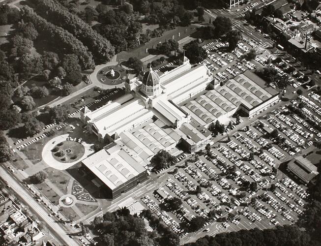 Photograph - Aerial View of the Royal Exhibition Building from North East, Melbourne, 1981