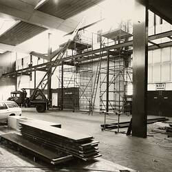 Photograph - Construction of Aerial Link to Convention Centre, Exhibition Building, Melbourne, 1977