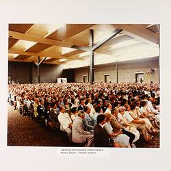 Photograph - Rotary Pacific Regional Conference, Plenary Session, Western Annexe, Royal Exhibition Building, Melbourne, 26-29 Nov 1981