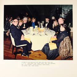 Photograph - Dining, At Home to Ken Christian and John Elden, Royal Exhibition Building, 18 May 1985
