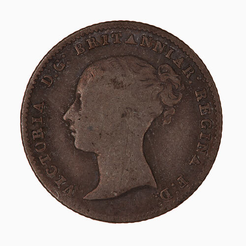 Coin - Groat, Queen Victoria, Great Britain, 1843 (Obverse)