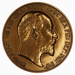 Coin - 5 Pounds, Edward VII, Great Britain, 1902 (Obverse)
