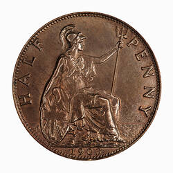 Coin - Halfpenny, Edward VII, Great Britain, 1903 (Reverse)