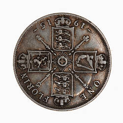 Coin - Florin (2 Shillings), George V, Great Britain, 1915 (Reverse)
