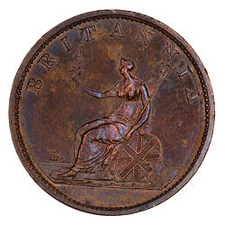 Coin - Halfpenny, George III, Great Britain, 1807 (Reverse)