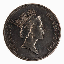 Coin - 5 Pence, Elizabeth II, Great Britain, 1987