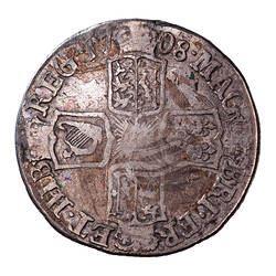 Coin - Sixpence, Queen Anne, England, Great Britain, 1708 (Reverse)