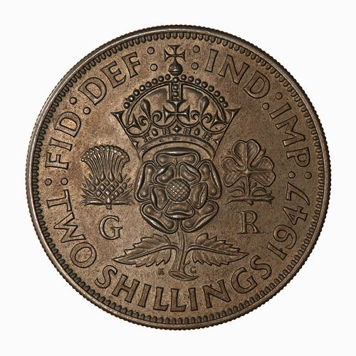 Coin - Florin (2 Shillings), George VI, Great Britain, 1947 (Reverse)