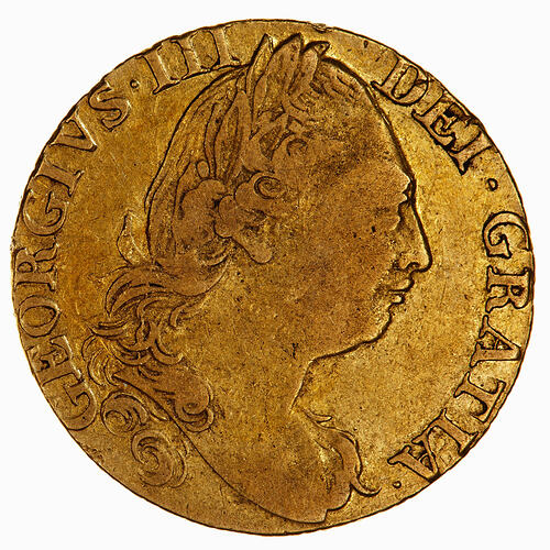 Coin - 1 Guinea, George III, Great Britain, 1781 (Obverse)