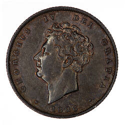 Coin - Shilling, George IV, Great Britain, 1826 (Obverse)