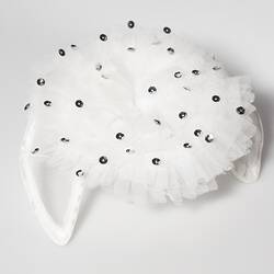 Headpiece - Wedding, Italian, White Net, 1957