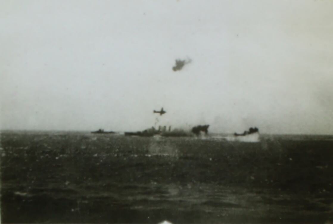 Photograph - Japanese Torpedo Bombing HMAS Australia, Coral Sea ...