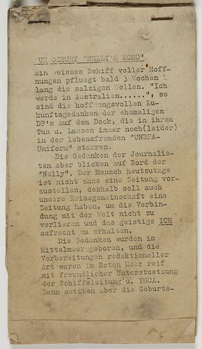 Newspaper - 'Nelly's Echo', Elmar Tonismae, 7 Jul 1949
