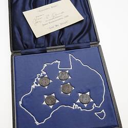 Coin Set & Card - Remember ANZAC, Uncirculated, Australia, 1926