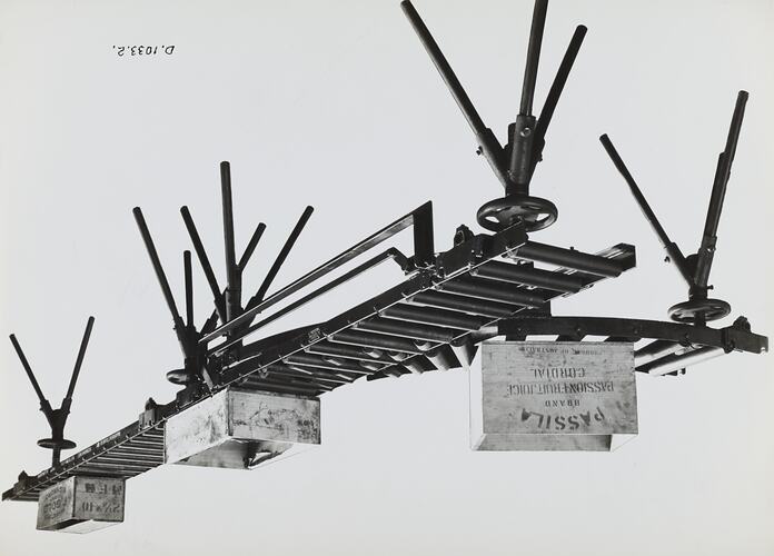 Photograph - Schumacher Mill Furnishing Works, Conveyor with Run-In Mechanism, Port Melbourne, Victoria, circa 1940s