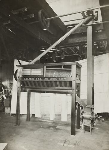 Photograph - Schumacher Mill Furnishing Works, 'Cork Grinding and Grading Plant', Port Melbourne, Victoria, 1919