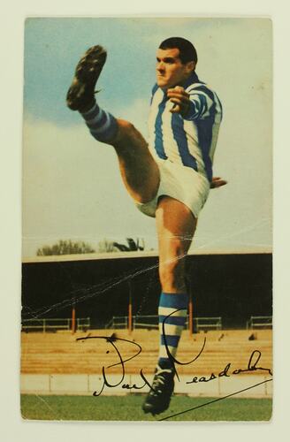 Football Card - Noel Teasdale, North Melbourne, Mobil VFL Football Photos Series, 1965