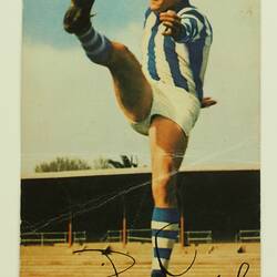 Football Card - Noel Teasdale, North Melbourne, Mobil VFL Football Photos Series, 1965