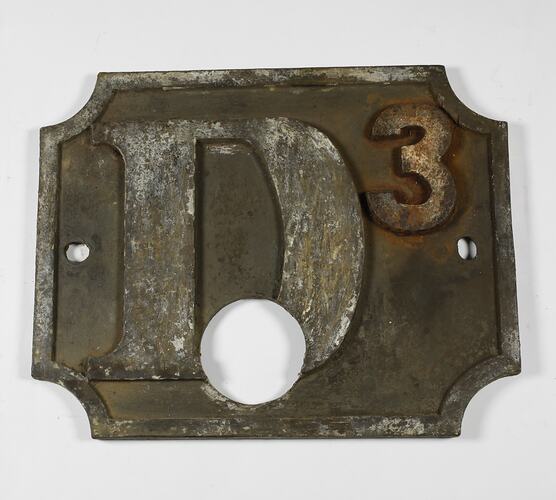 Locomotive Number Plate - 'D3'