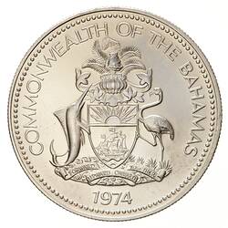 Coin - 1 Dollar, Bahamas, 1974