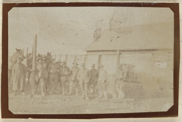 Men at Camp, Somme, France, Sergeant John Lord, World War I, 1917
