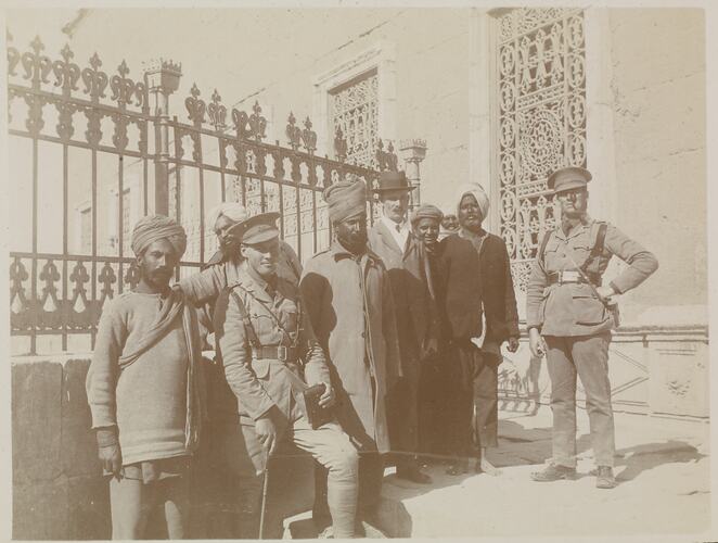 Photograph - Captains McCrae & Weddell with 'Mr. Vaughan', Egypt, Captain Edward Albert McKenna, World War I, 1914-1915Returned and Services League (RSL) Collection,