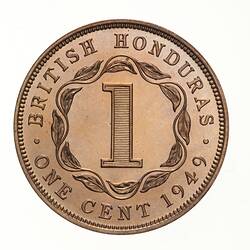 Proof Coin - 1 Cent, British Honduras (Belize), 1949