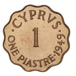 Proof Coin - 1 Piastre, Cyprus, 1949