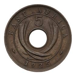 Coin - 5 Cents, British East Africa, 1925