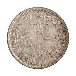Coin - 10 Cents, Hong Kong, 1902