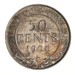 Coin - 50 Cents, Newfoundland, 1908